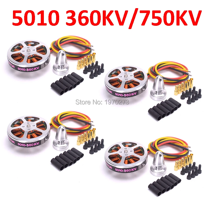 4 шт./лот 5010 360KV/750kv с высоким крутящим моментом бесщеточные двигатели для ZD550 ZD850 RC Мультикоптер Квадрокоптер