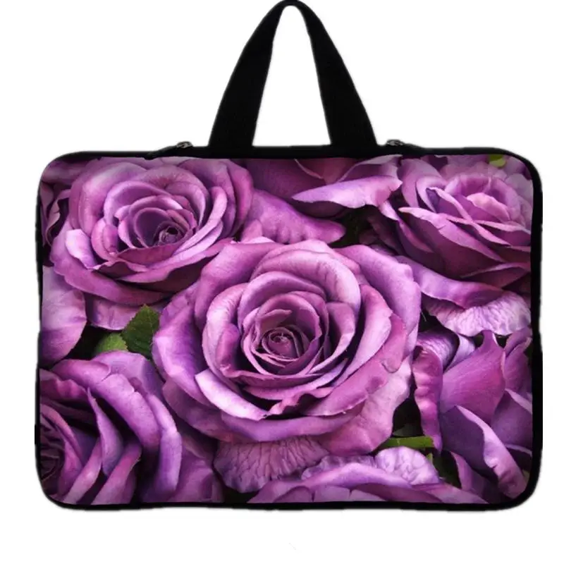 Purple Flower laptop sleeve bag 7" 10" 12" 13" 14" 15" 17" notebook
