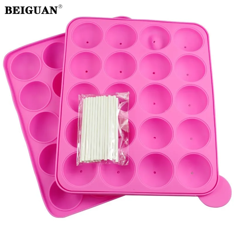 Silicone Tray Pop Cake Stick Mould Lollipop Party Cupcake Baking Mold Ice tray sphere maker Chocolate | Дом и сад