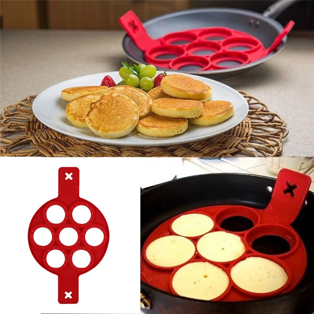 Buy 7 Holes Silicone Pancake Baking Mold Cake Molds