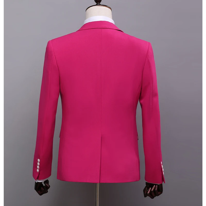 NA34, мужские костюмы розового и красного цвета на заказ, приталенные свадебные костюмы для жениха, костюмы для шафера на выпускной, персиковый цвет(пиджак+ брюки+ жилет
