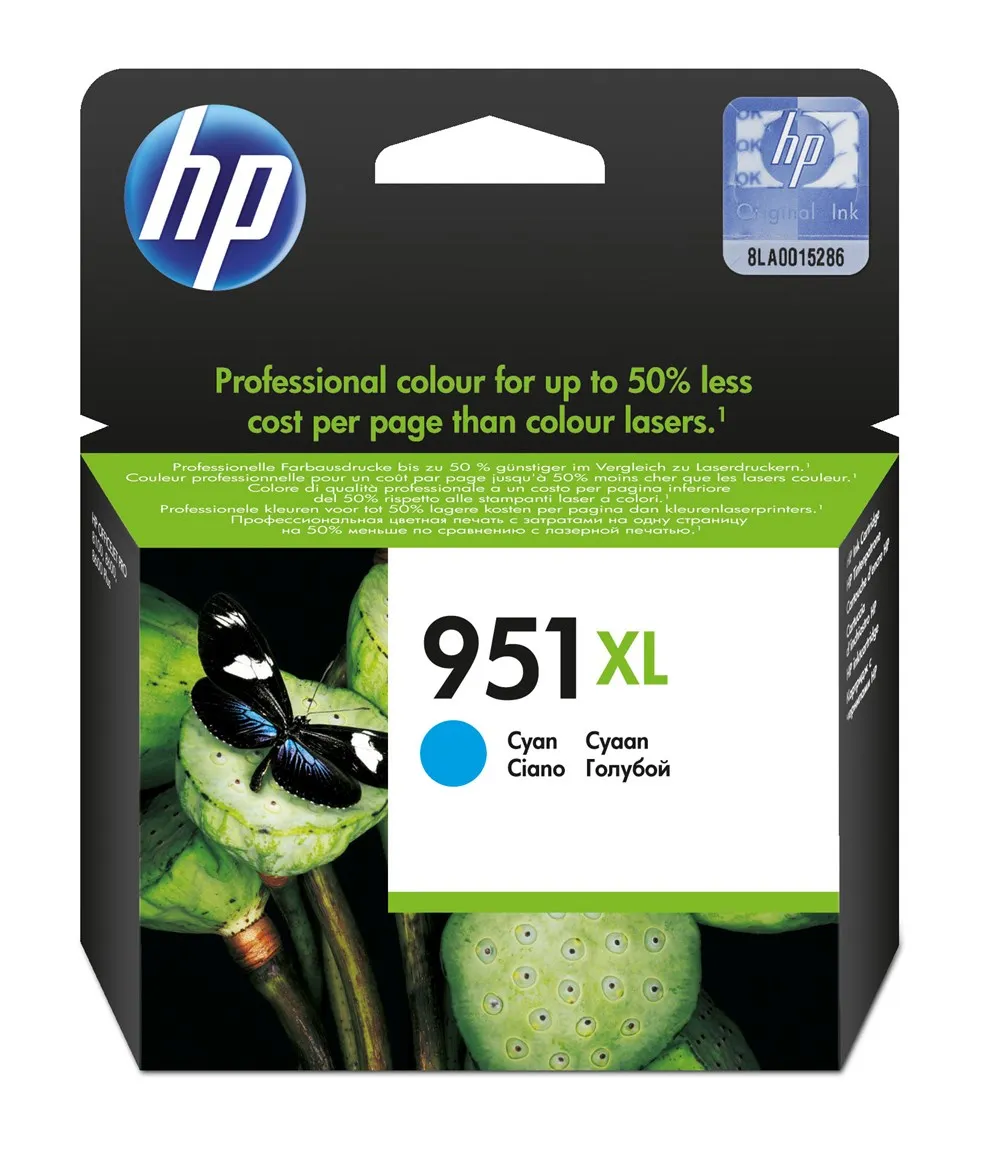 Hp 951XL оригинал Cyan hp Officejet Pro 8100 8600 1 шт. (ы) струйная печать высокая (XL)