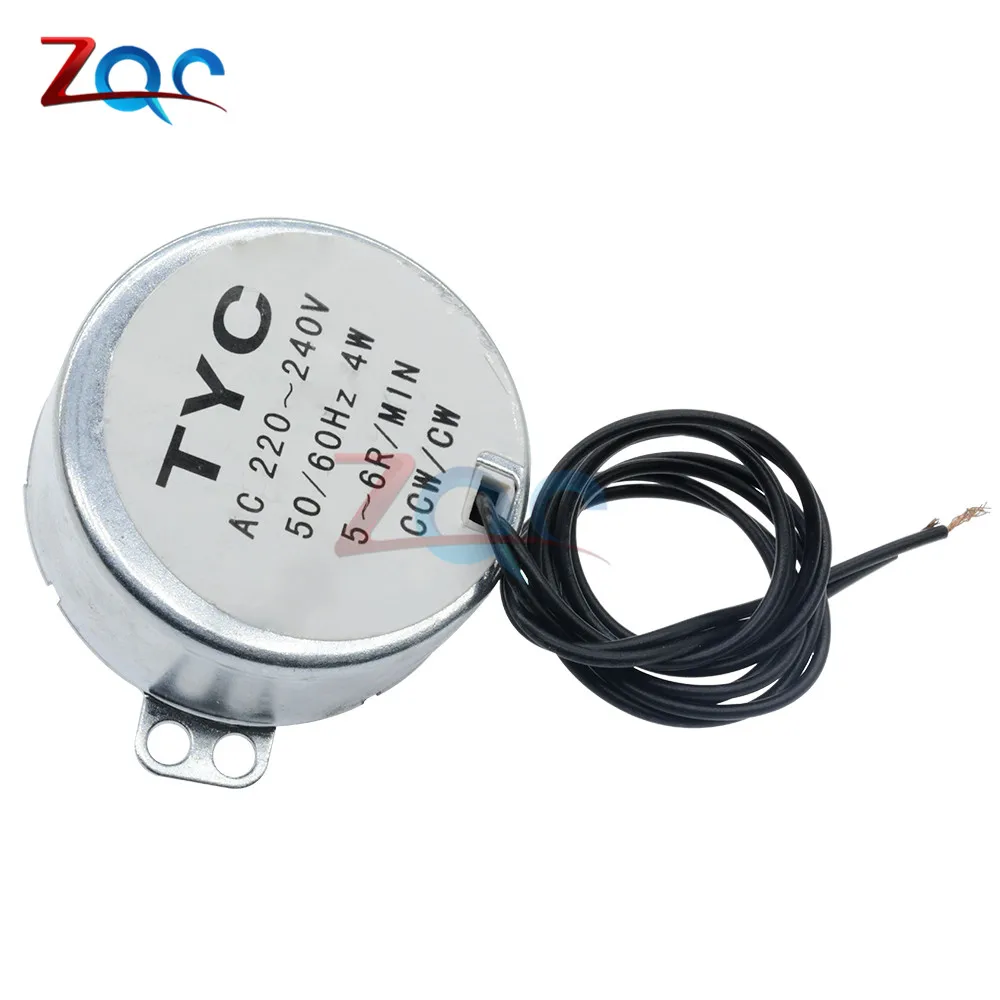AC 220 240V/переменного тока 12V 50/60 Гц Синхронный двигатель 5 6 об/мин прочный высокий