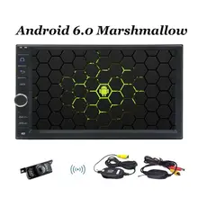 Touch Screen Car Stereo with Navigation 2Din Android 6.0 Radio Touch Screen GPS Navigation FM WIFI USB Wireless Rear View Camera
