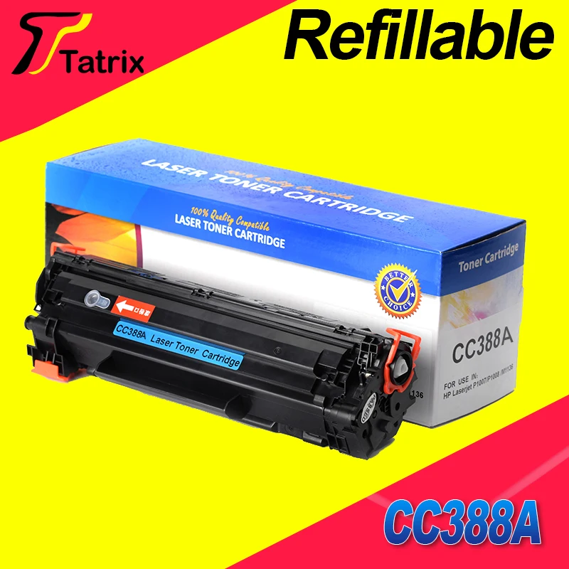 Многоразовый тонер картридж для принтера HP88A 388A CC388A HP LaserJet P1007 P1008 P1106 P1108 M1136 1213nf