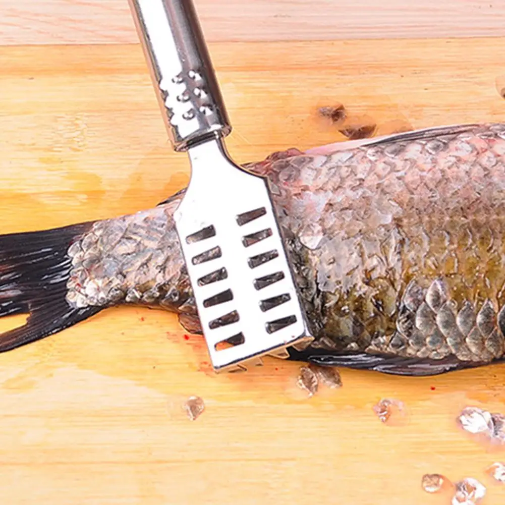 MeterMall Stainless Steel Fish Scale Remover Cleaner Scraper Kitchen Peeler Tool Scraping Scales Device Gadgets | Дом и сад