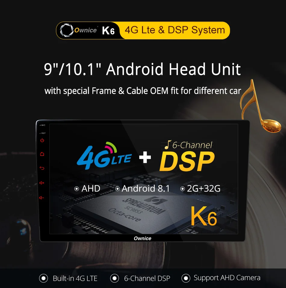 Top Ownice K6 Android 8.1 Octa 8 core Car Radio 2GB RAM 32GB ROM GPS Navigation DVD Support 4G LTE AHD Camera Bluetooth USB Video 13 Top Ownice K6 Android 8.1 Octa 8 core Car Radio 2GB RAM 32GB ROM GPS Navigation DVD Support 4G LTE AHD Camera Bluetooth USB Video 13