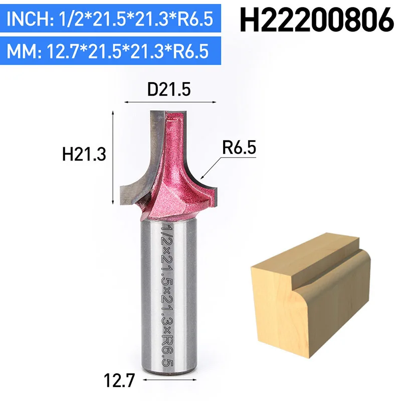1 шт. 1/" хвостовик промышленного класса фреза деревообрабатывающий инструмент с ЧПУ фрезы очистка нижней прямой кромки дуги бит - Длина режущей кромки: H22200806