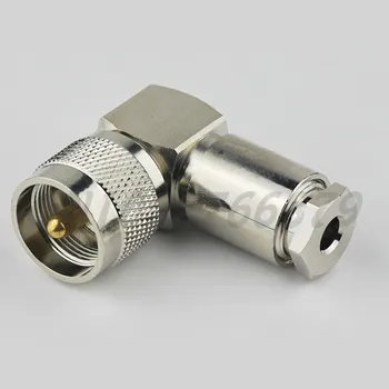 

RF electrical wire terminal UHF Male Plug Clamp Right Angle British Version connector for coaxial cable RG58 RG400 RG142 LMR195