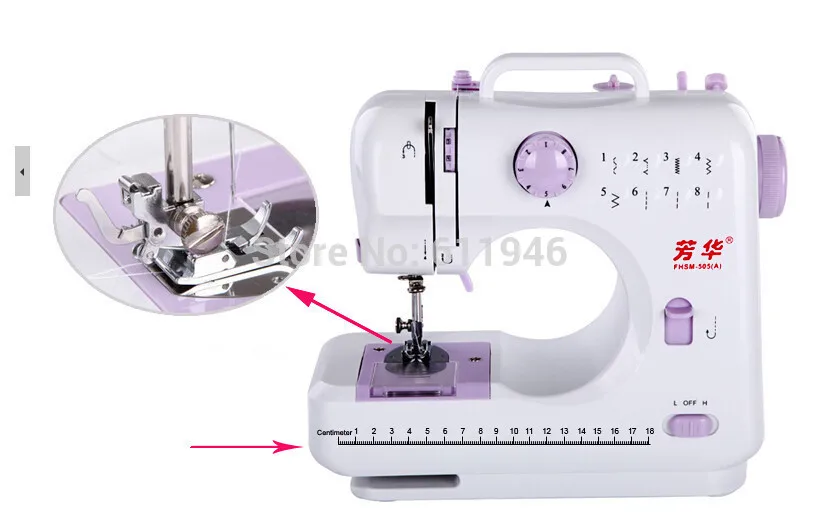 

1PC 505A Multi-function 8 Kinds of Trajectory Mini Electric Sewing Machine Replaceable Presser Foot 110/220V