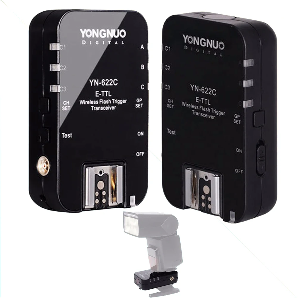 

Yongnuo YN-622C Wireless ETTL Flash Trigger Receiver Transceiver YN622C 1/8000s High Sync Speed 2Pcs For Canon 6d 60d 5d3 Camera