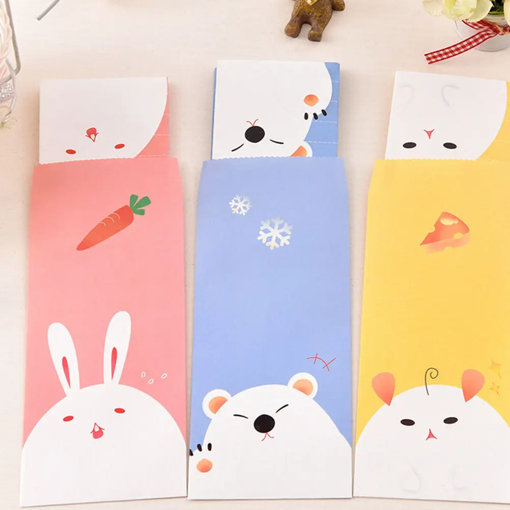 Cute Cartoon Paper Korean Stationery Gift 6 Sheets Letter Paper+3 Pcs Envelopes Per Set Vintage Kraft Paper Envelopes