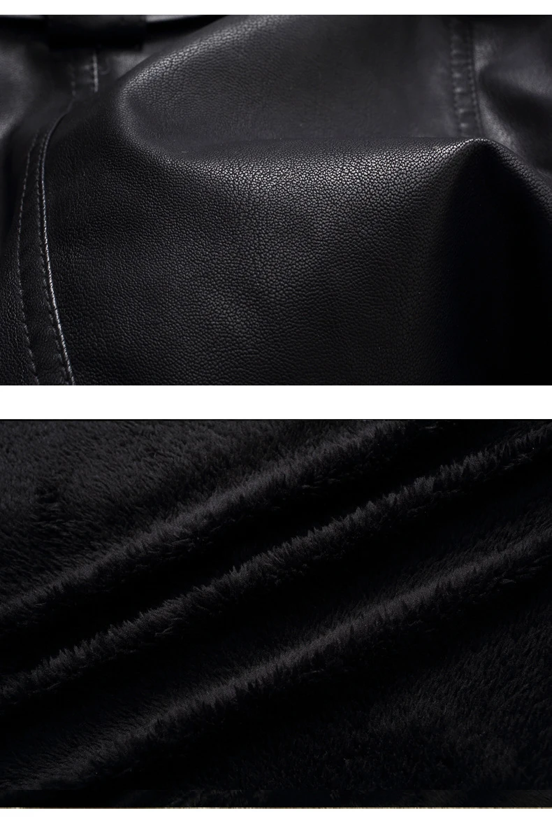 Высококачественная мягкая подкладка со стоячим воротником мужская зимняя кожаная одежда