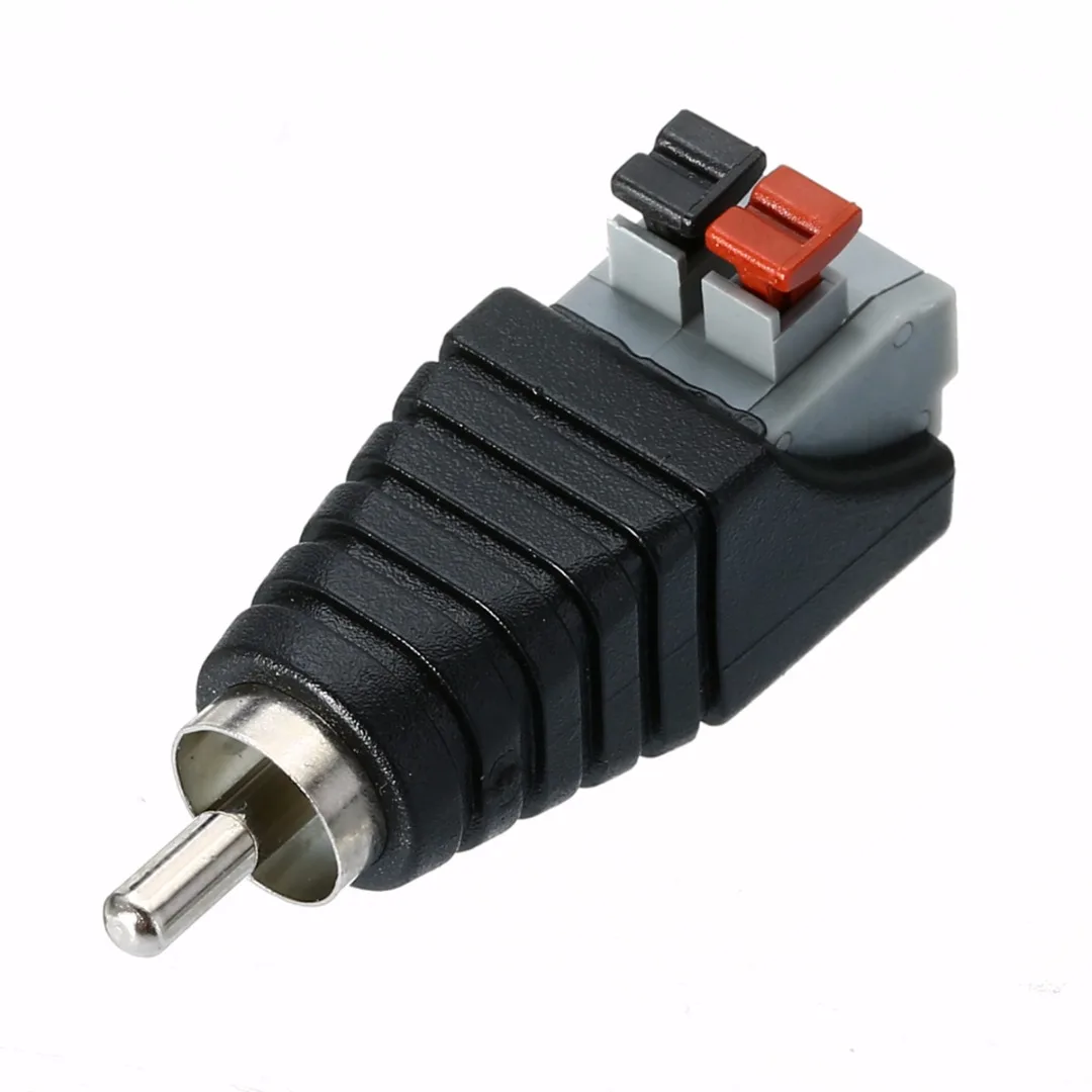 Mayitr 1pc Speaker RCA Connector Universal Wire A/V Cable to Audio Male RCA Adapter Jack Press Plug Cabe for Audio Cable Mayitr 1pc Speaker RCA Connector Universal Wire A/V Cable to Audio Male RCA Adapter Jack Press Plug Cabe for Audio Cable