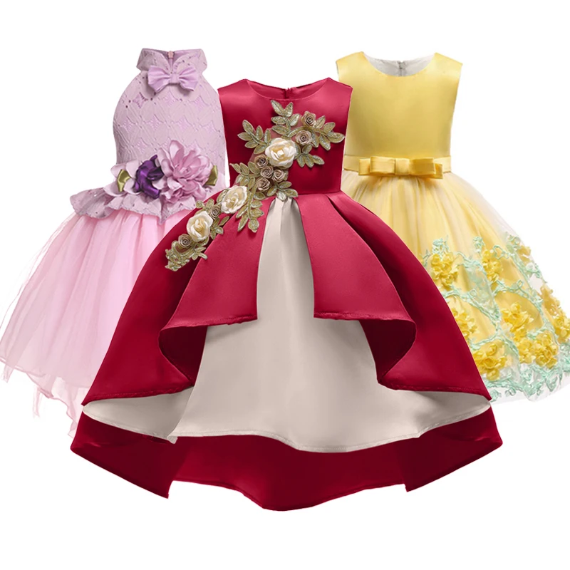 Buy Baby Girl embroidery Silk Princess Dress for