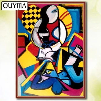 

OUYIJIA 5D DIY Diamond Painting Full Square Picture Of Rhinestones Diamond Mosaic Embroidery For Sale Picasso Abstract Character