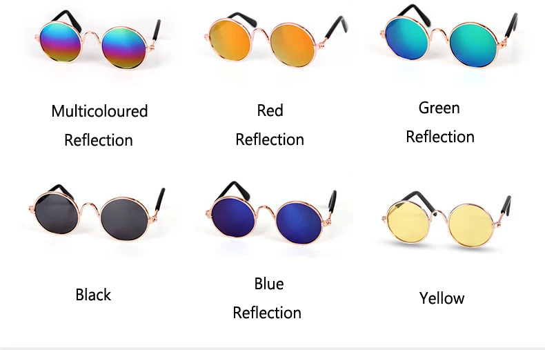Cool Pet Sunglasses Hot Sale Fashion Cat Eye-wear Pet Accessories UV Protective Goggles Resin Lenses For Poodle Kitty Small Dog (3)