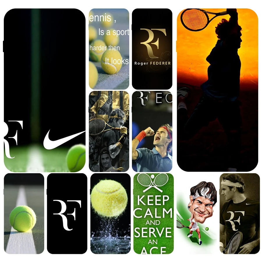 

082FG Tennis star roger federer Soft TPU Silicone Cover Case For Apple iPhone5 5s se 6 6s 7 8 plus x xr xs max