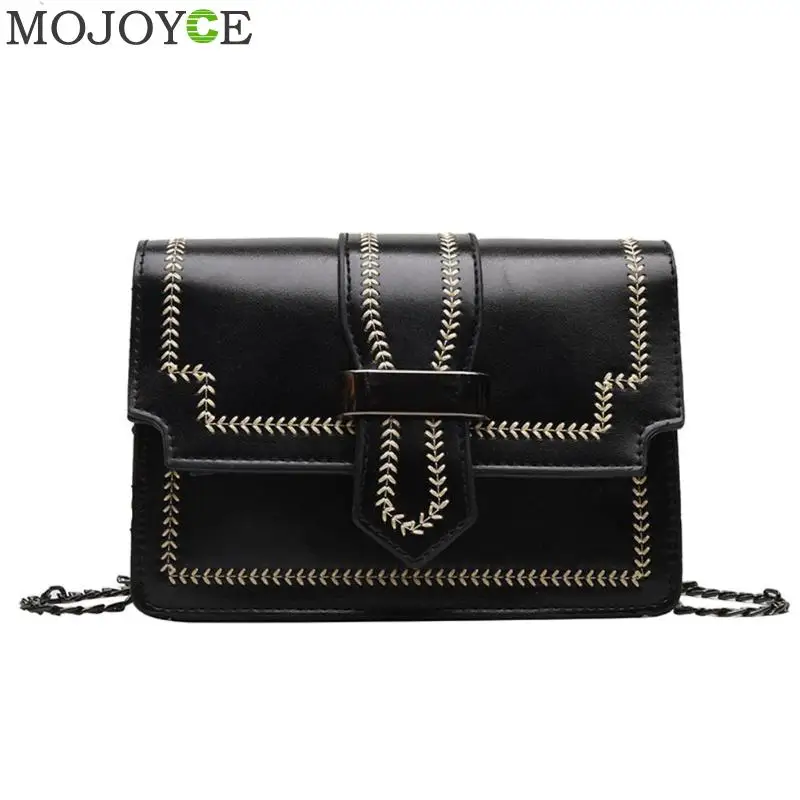 

Elegant Contrast Color Clutch Women Shoulder Messenger Flap Leather Bags for Women 2019