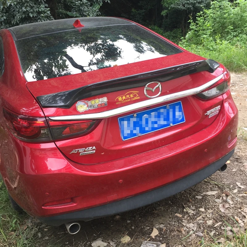 Для Mazda 6 2015 2018 спойлер Atenza высокое качество углеродное волокно Материал задний