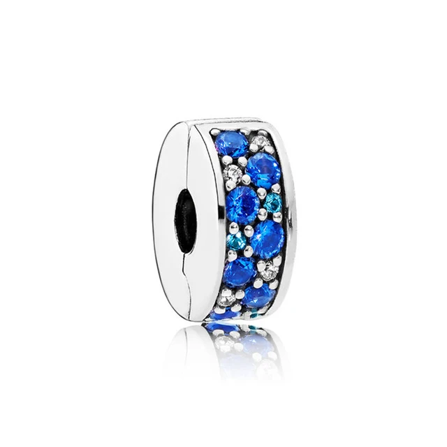 

SIENTO 100% 925 sterling silver 1:1 Genuine Gem 791817NSBMX BLUE MOSAIC SHINING ELEGANCE Fit DIY Bracelet Original Women Wedding