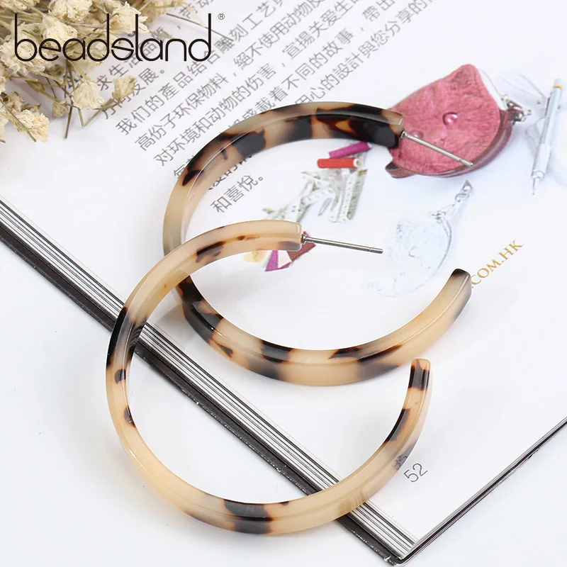 

Beadsland Acetic Acrylic C shapped Earrings For Women Fashion Jewelry Girl Gift 40mm 38637w