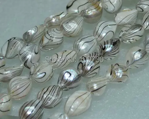 

Jewelry 00279 Zebra color 5strs AA+13*16mm very luster baroque freshwater pearl 5.6
