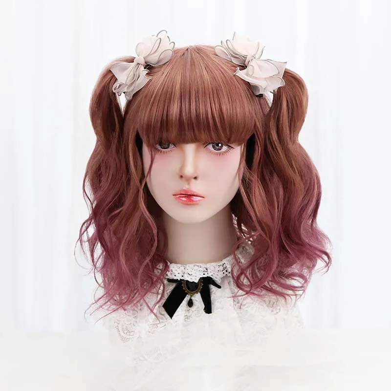 Pink Gradient Princess Cosplay Wig Harajuku Lolita 
