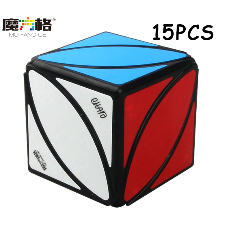 

15PCS QiYi Black Magic cube Speed Twist Puzzle Strange-shape Cubo magico Colorful Sticker Neo Cube Education Toys For Children