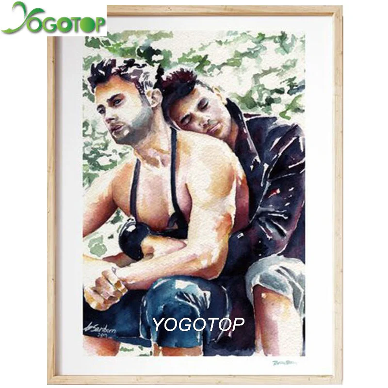 

YOGOTOP DIY Diamond Embroidery Sale Full Square/Round loves gay Picture Of Rhinestones Drill Mosaic Cross Stitch Art Gift YY548