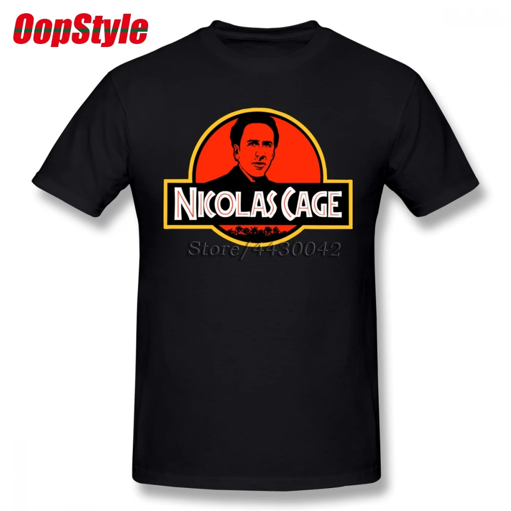 Мужская футболка с коротким рукавом Nicolas Cage хлопковая Футболка большого размера