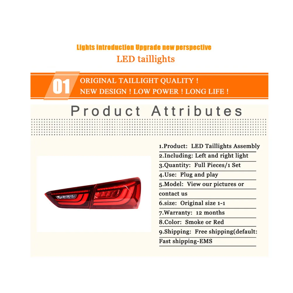 Clearance Car Styling LED Tail Lamp for Chevrolet Malibu Tail Lights 14-18 for Malibu Rear Light DRL+Turn Signal+Brake+Reverse LED light 0