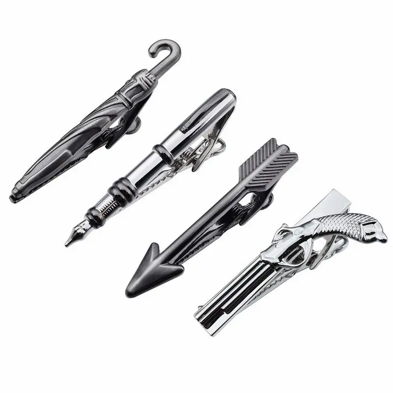 

HAWSON Fashion Jewelry 4 Pieces Tie Clip Set Interesting Metal Tie Clip Pen High Quality
