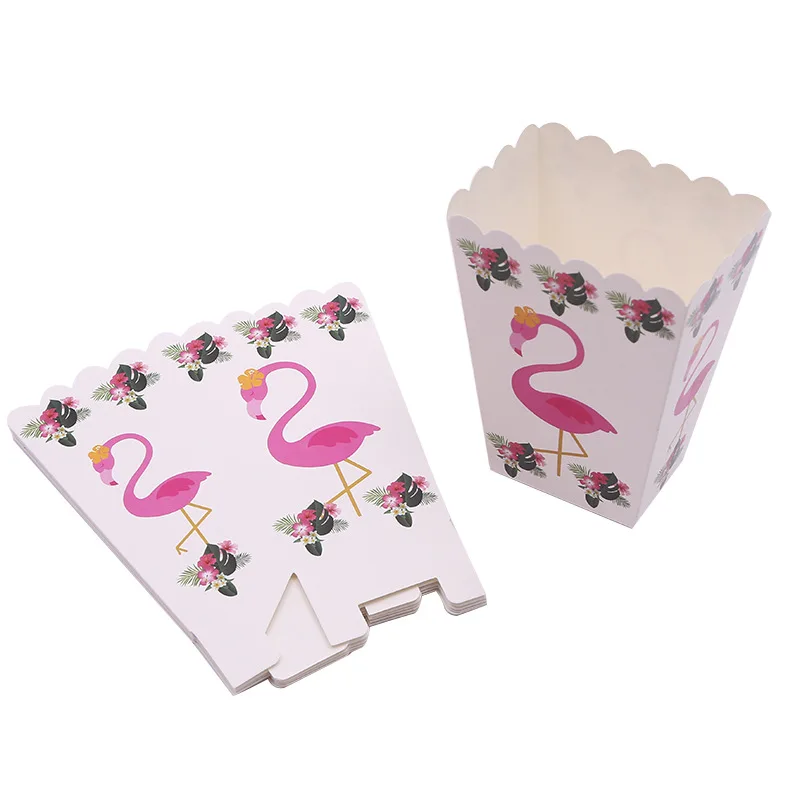 

6pcs Flamingo Animal Happy Birthday Party Disposable Popcorn Box Baby Shower Birthday Wedding Theme Party Supplies