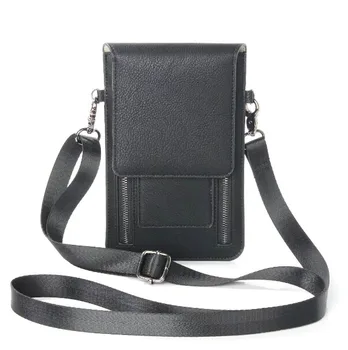 

Lady Shoulder Belt Mobile Phone Leather Case Zipper Card Wallet Pouch For Lenovo K4 Note/Vibe X3/Vibe P1/Zuk Z1/A7000/K3 Note