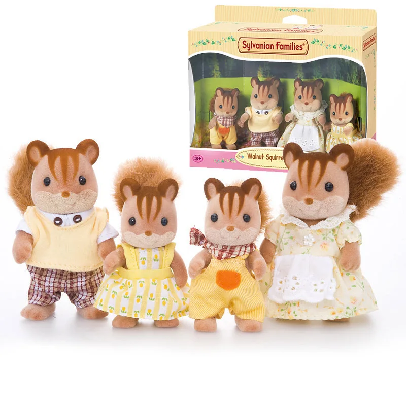 Sylvanian Families кукольный домик пушистая фигурка животного Семейный комплект кролик/медведь/собаки/белки/кошка/овца/обезьяна новинка