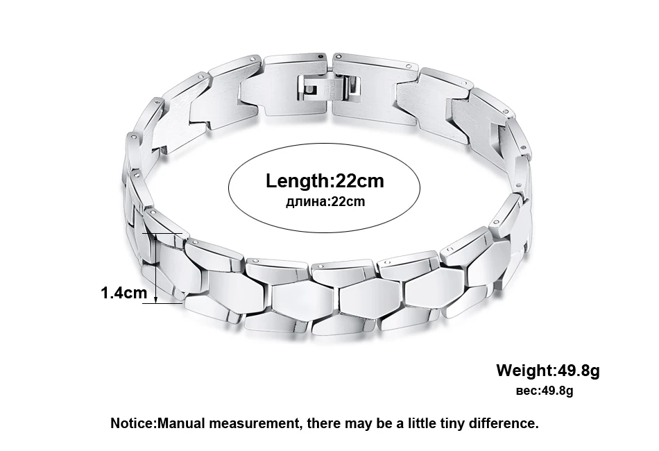 Effie Queen Браслет ручной высший сорт из нержавеющей стали, мужские очаровательные ювелирные изделия для мужчин и подарок длиной 22см, IB77