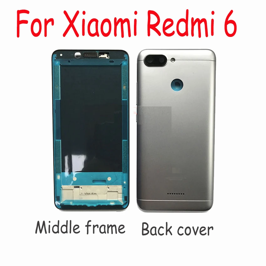 Оригинальная задняя крышка аккумулятора для Xiaomi Redmi 6 Корпус задней двери +