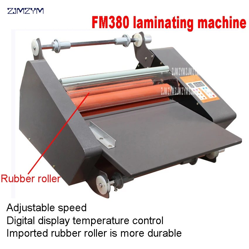 FM-380 бумажный ламинатор, студенческие карты, рабочие карты, офисный ламинатор для файлов, стальной рулон ламинатор