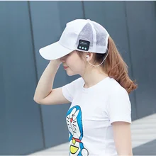 New Summer Earphone Hat Wireless Headphones Smart Cap Baseball Headset Speaker Mic Bluetooth Sun Hat Mobile Phone Free Shipping