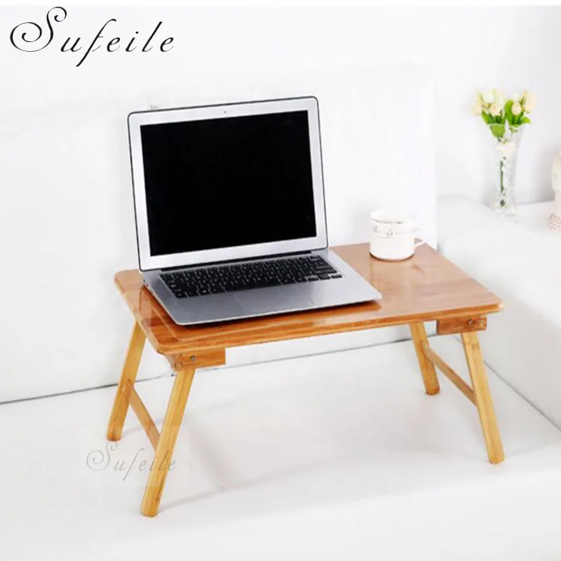 Fashion Portable Folding Wood Laptop Table Sofa Bed Office Stand Table Computer Desk S31D5