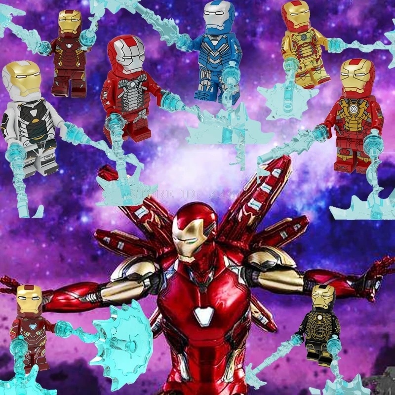 

Blocks Toys Super Heroes Iron Man Set Tony Stark Pepper Potts Mark 85 Hulkbuster Block Toy Marvel IronMan Avengers Hulk Thanos
