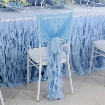 

Tulle Chair Cover Fluffy Tutu Chair Skirt Bridal Shower Wedding Baby Shower Decoration Long Tulle High Chair Skirt PT68