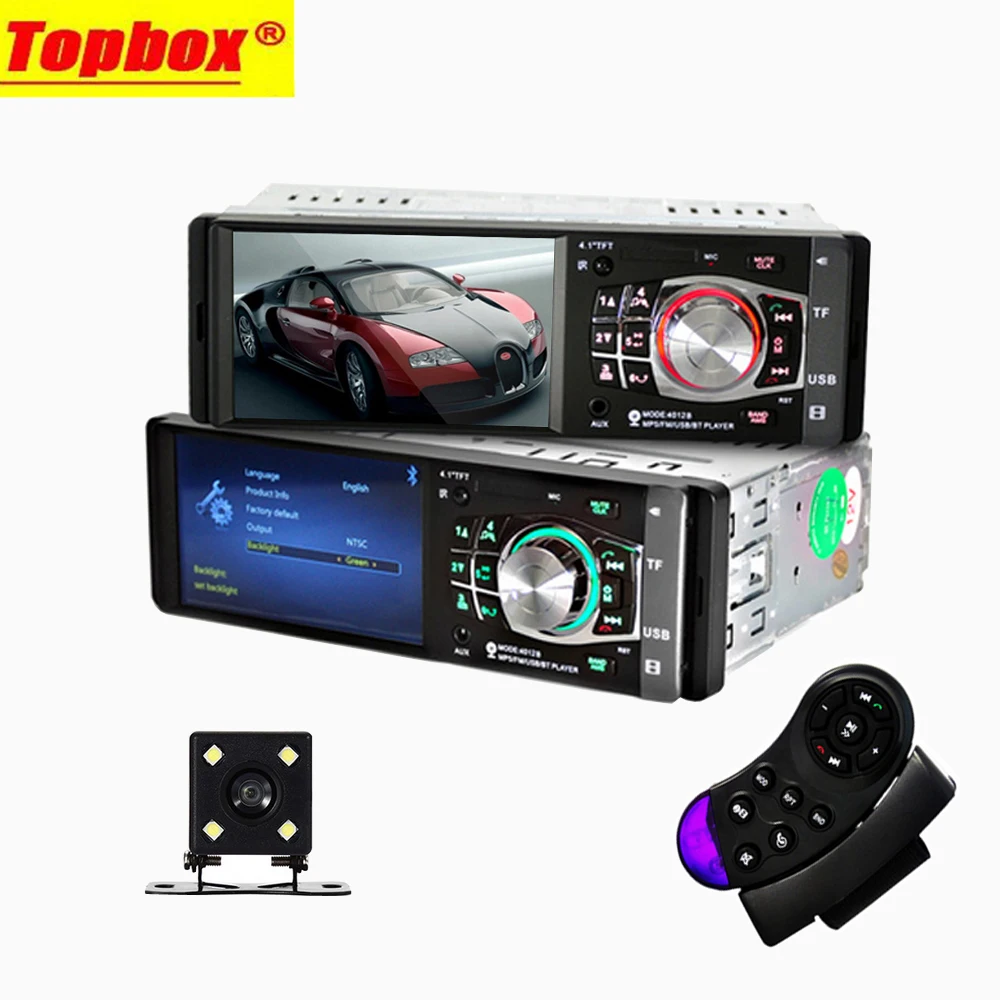 imágenes para Nuevo Auto 1 Din 4.1 ''HD Car Multimedia Player MP3 MP5 Audio Estéreo Bluetooth de Radio FM Control Remoto Apoyo Cámara de Visión Trasera imágenes para Nuevo Auto 1 Din 4.1 ''HD Car Multimedia Player MP3 MP5 Audio Estéreo Bluetooth de Radio FM Control Remoto Apoyo Cámara de Visión Trasera