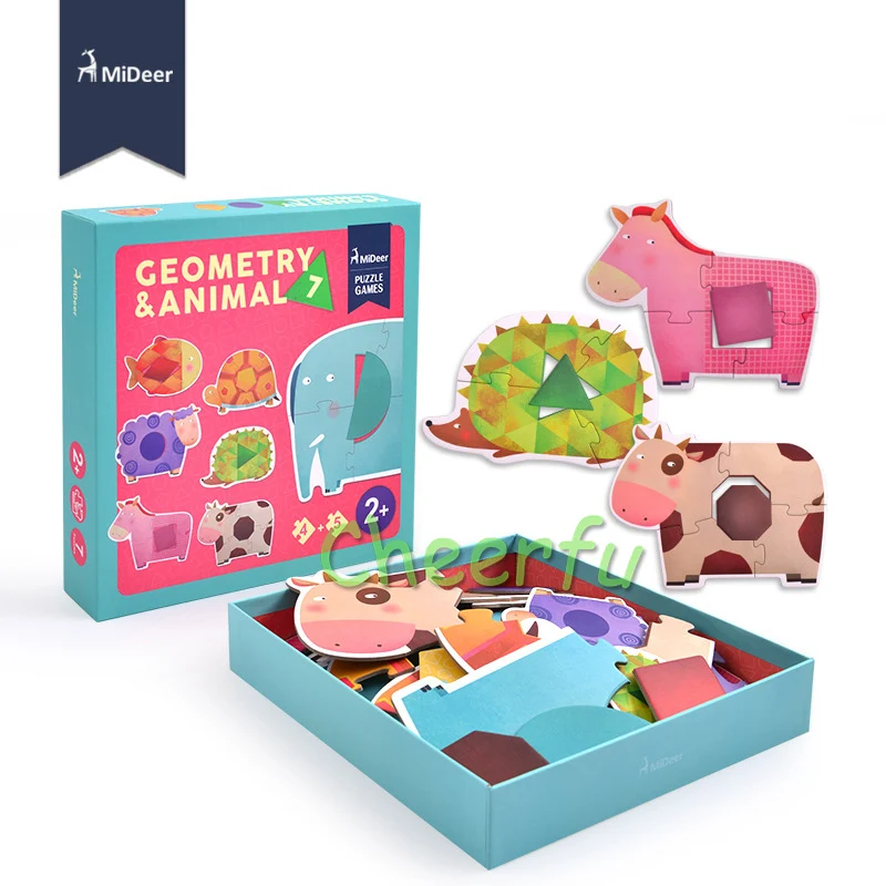 

MiDeer Sets of Puzzle Toddler Puzzle Animal Traffic Geometry Puzzle Games For Children Kids Gifts Montessori Puzzle