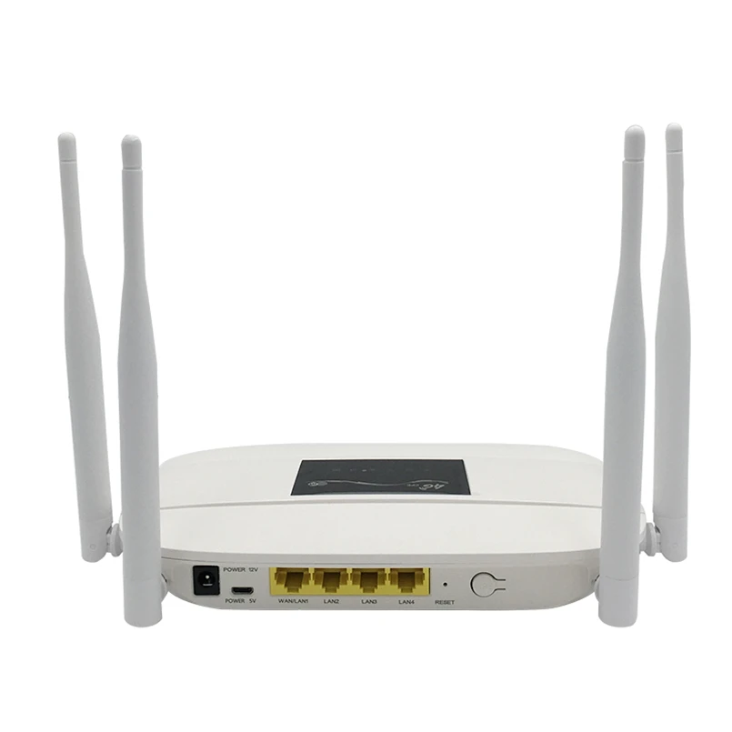 TIANJIE 4G LTE CPE Wifi Router Unlocked 300Mbps 4 external antenna Support sim card slot RJ45 LAN Port Hotspot Wireless modems
