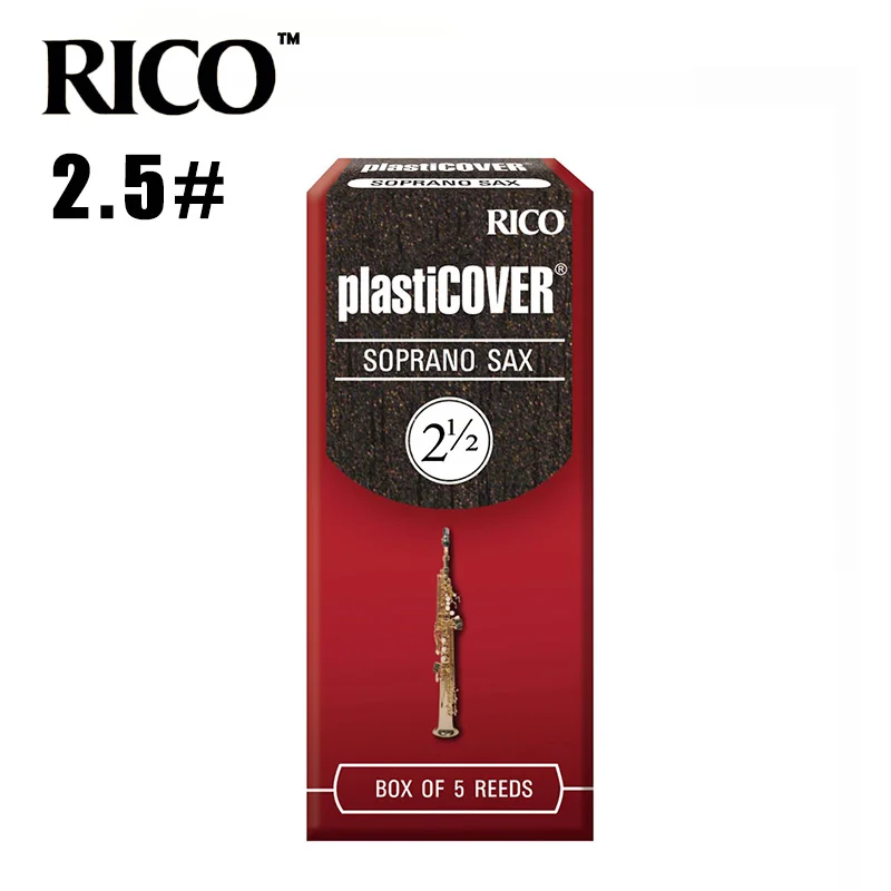 RICO пластиковое покрытие сопрано саксофон трости, Сила 2,5#, 3,0#, 5-pack коробка из 5 - Цвет: 2 and half