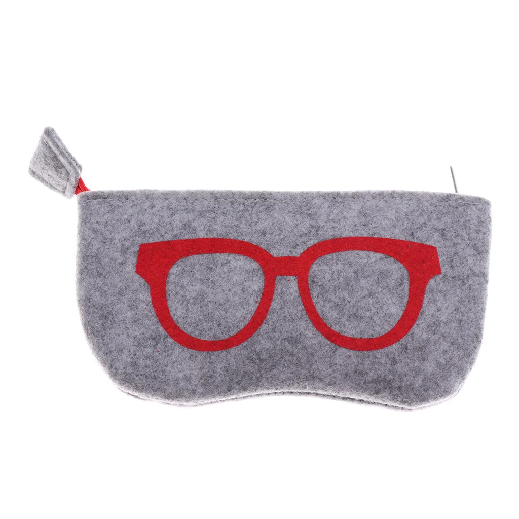 5 Pieces Zipper Reading Glasses Case Cute Eyeglass Pouch Girls Boys Sunglasses Case  Bag Storage