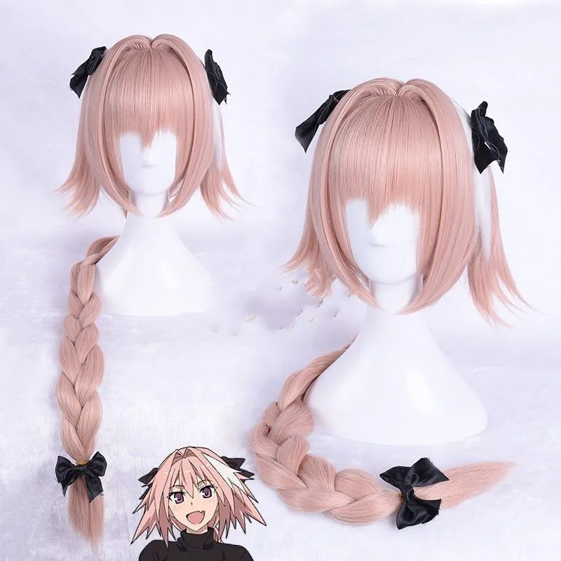 Japanese Anime Fate Apocrypha Astolfo Wigs Fgo Rider Pink Braid Cosplay Costume Wig 1m With 3 Black Bowknot Halloween Party Use Cosplay Costume Costume Cosplaycostume Party Aliexpress Japanese Anime Fate Apocrypha Astolfo Wigs Fgo Rider Pink Braid Cosplay Costume Wig 1m With 3 Black Bowknot Halloween Party Use Cosplay Costume Costume Cosplaycostume Party Aliexpress