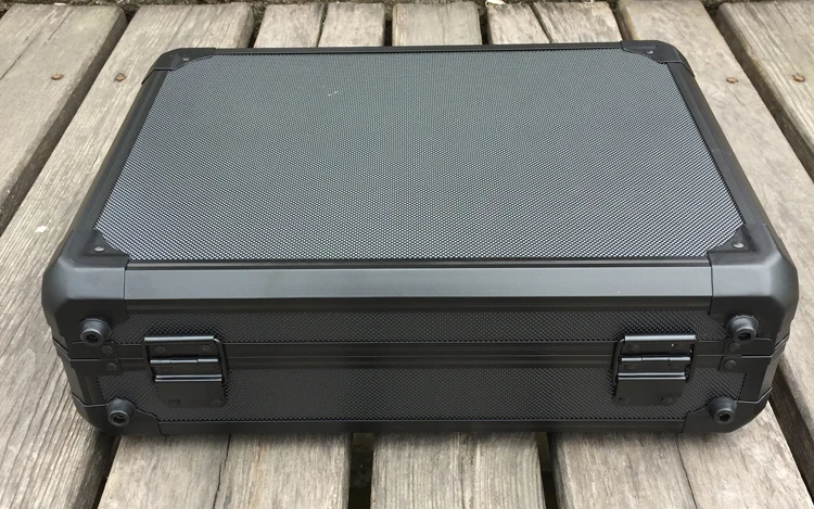 Aluminum Tool case suitcase toolbox File box Impact resistant safety case equipment camera case with pre-cut foam lining